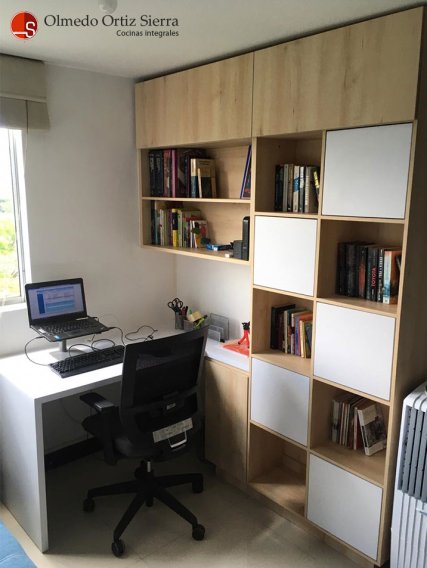 Escritorio Con Biblioteca